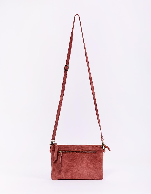 Sac bandouli&egrave;re en cuir avec double pochette imprim&eacute; La Fianc&eacute;e