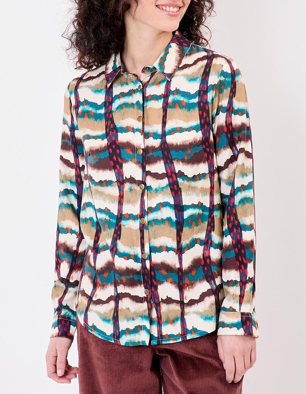 Chemise fluide femme imprim&eacute; La Fianc&eacute;e
