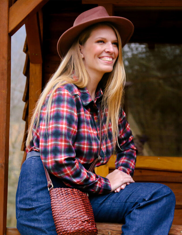 Chemisier fluide country imprim&eacute; La Fianc&eacute;e