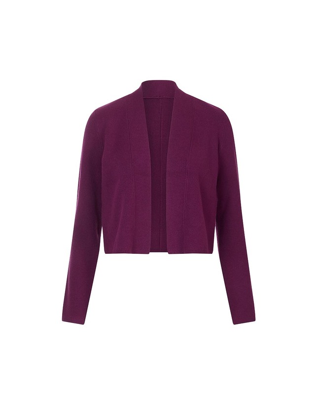 Gilet court maille uni femme imprim&eacute; La Fianc&eacute;e