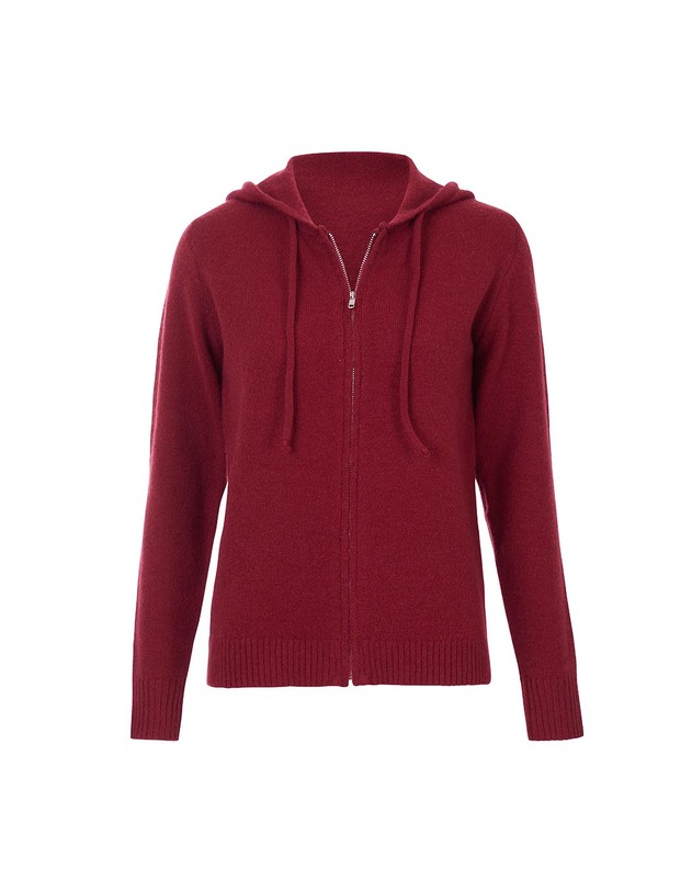 Gilet zipp&eacute; maille &agrave; capuche imprim&eacute; La Fianc&eacute;e