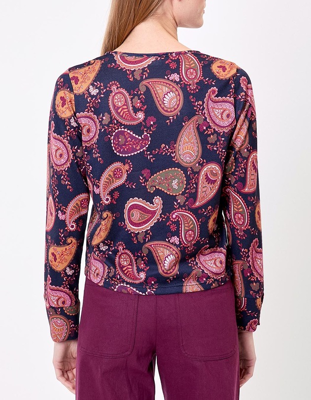 Gilet maille fine boutonn&eacute;e imprim&eacute; La Fianc&eacute;e