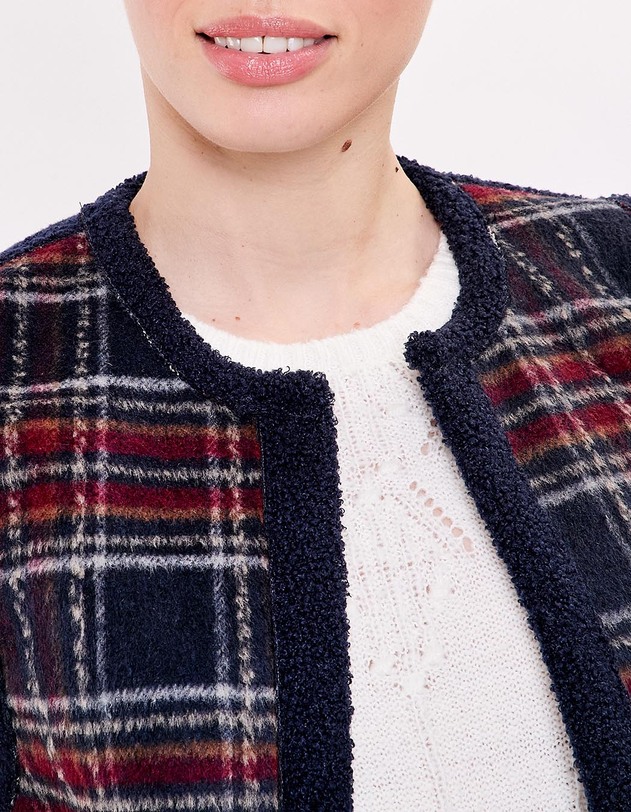 Gilet sherpa sans manche r&eacute;versible imprim&eacute; La Fianc&eacute;e