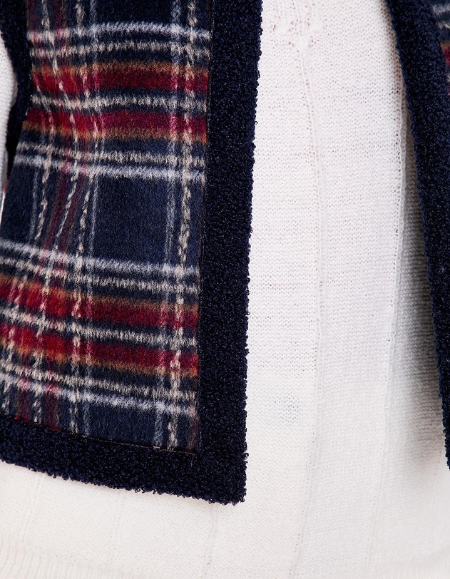 Gilet sherpa sans manche r&eacute;versible imprim&eacute; La Fianc&eacute;e