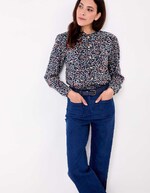 Chemise brodée gaze de coton bio imprimé La Fiancée
