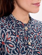 Chemise brodée gaze de coton bio imprimé La Fiancée