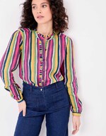 Chemise brodée gaze de coton bio imprimé La Fiancée