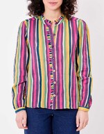 Chemise brodée gaze de coton bio imprimé La Fiancée