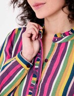 Chemise brodée gaze de coton bio imprimé La Fiancée