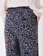 Pantalon large gaze de coton bio imprimé La Fiancée