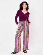 Pantalon large gaze de coton bio imprimé La Fiancée