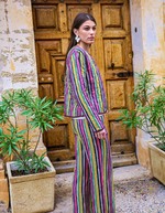 Pantalon large gaze de coton bio imprimé La Fiancée