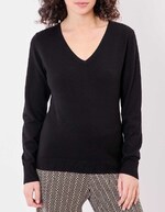 Pull maille col V femme imprimé La Fiancée
