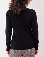 Pull maille col V femme imprimé La Fiancée