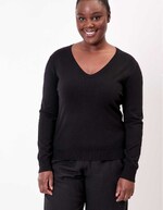 Pull maille col V femme imprimé La Fiancée