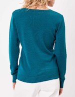 Pull maille col V femme imprimé La Fiancée