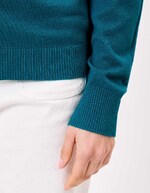 Pull maille col V femme imprimé La Fiancée
