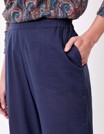 Pantalon droit voile de coton bio imprimé La Fiancée