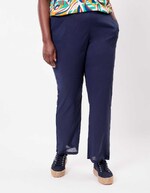 Pantalon droit voile de coton bio imprimé La Fiancée