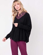 Pull oversize maille femme imprimé La Fiancée
