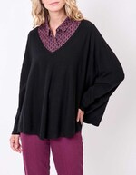 Pull oversize maille femme imprimé La Fiancée