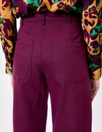 Jean large denim coton bio imprimé La Fiancée
