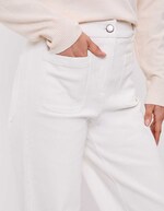 Jean large denim coton bio imprimé La Fiancée