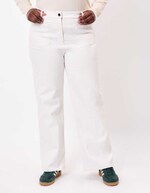 Jean large denim coton bio imprimé La Fiancée