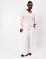 Jean large denim coton bio imprimé La Fiancée
