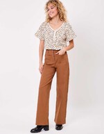 Jean large denim coton bio imprimé La Fiancée