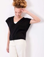 Pull maille sans manche imprimé La Fiancée