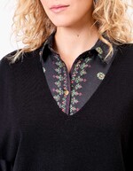 Pull maille sans manche imprimé La Fiancée
