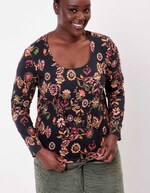 T-shirt coton flamm&eacute; bio imprim&eacute; imprim&eacute; La Fianc&eacute;e
