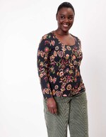 T-shirt coton flamm&eacute; bio imprim&eacute; imprim&eacute; La Fianc&eacute;e