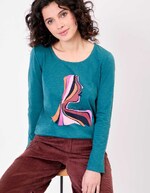 T-shirt coton flammé bio imprimé imprimé La Fiancée