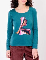 T-shirt coton flammé bio imprimé imprimé La Fiancée