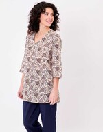 Tunique femme voile de coton bio imprimé La Fiancée