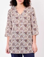 Tunique femme voile de coton bio imprimé La Fiancée