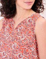 Tunique sans manche voile de coton bio imprimé La Fiancée