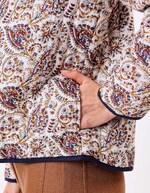 Veste matelassée réversible coton bio imprimé La Fiancée