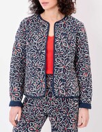 Veste matelassée réversible gaze de coton bio imprimé La Fiancée