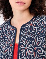 Veste matelassée réversible gaze de coton bio imprimé La Fiancée