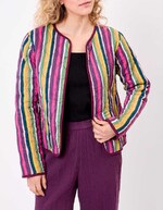 Veste matelassée réversible gaze de coton bio imprimé La Fiancée