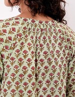 Blouse coton évasée manches longues imprimé La Fiancée