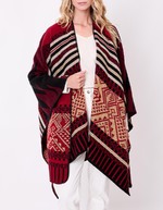 Poncho imprimé réversible imprimé La Fiancée