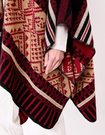 Poncho imprimé réversible imprimé La Fiancée