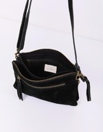 Sac bandoulière en cuir avec double pochette imprimé La Fiancée