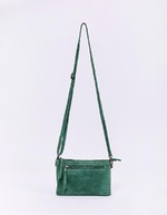 Sac bandouli&egrave;re en cuir avec double pochette imprim&eacute; La Fianc&eacute;e