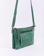 Sac bandouli&egrave;re en cuir avec double pochette imprim&eacute; La Fianc&eacute;e