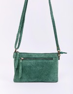 Sac bandouli&egrave;re en cuir avec double pochette imprim&eacute; La Fianc&eacute;e